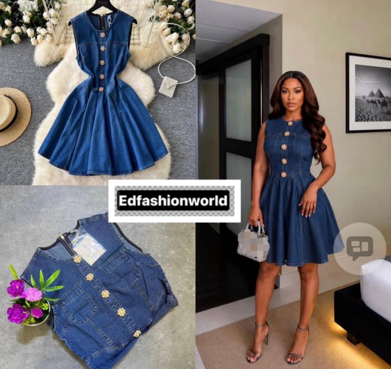 Denim Corset Mini Dress